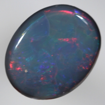 SOLID BLACK OPAL Bright red over blue